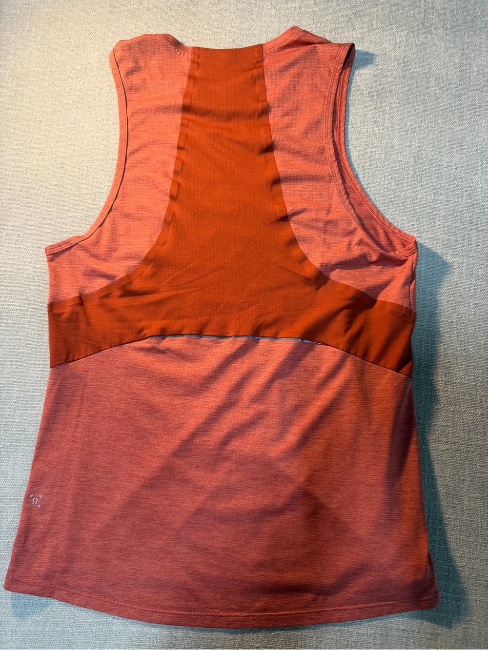lululemon athletica Men's Tank Top in Heathered Coral/Orange - Picture 2 of 3